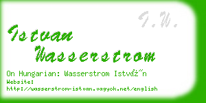 istvan wasserstrom business card